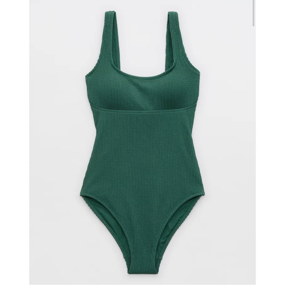 Aerie Crinkle Seamed One Piece Swimsuit